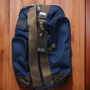 TUMI Blue and Brown Men's Belt Bag